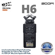 Zoom H6 6-Input / 6-Track Portable Handy Recorder with Single Mic Caps