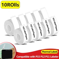 【10 rolls】 12x40mm white label sticker, suitable for label manufacturers phomemo D30/D32/D35/Q30, P1