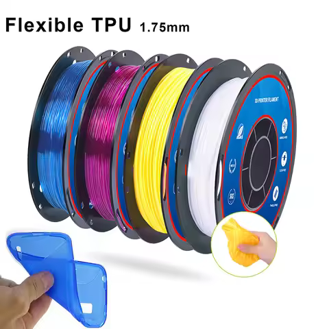 Flexible Translucent TPU 3D Printer Filament 1.75mm 200g Elastic TPU Material Extrudeuse Filament 3d