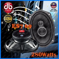 DB DRIVE ES7 69 6"x9” 3-Way Car Speaker Max Power 280 Watts