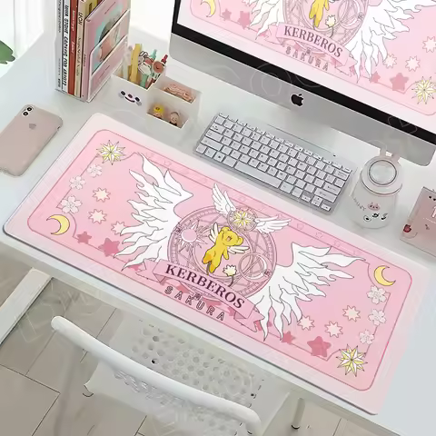 Cute Girl Computer Table Decoration Carpet 30x80cm Laptop Office Long Deskmat Cardcaptor Sakura 30x6
