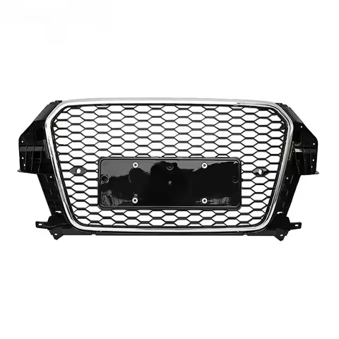 Fast Shipping Car RSQ3 Style Front Bumper Grill Q3 SQ3 Glossy Black Honeycomb Front Grille for Audis