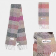 {M. Lu} Acne Studios Check Fringe Scarf