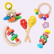 Newborn Toys Set of 5 Wooden Dice Helps Children Grasp and Develop Basic Skills