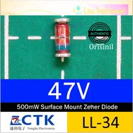 ZMM47V 500mW 0.5W 47V LL34 SOD80C CTK Electronics