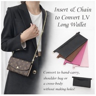 LV Emilie Wallet 🔁 Convert to hand-carry, shoulder bag or a cross-body with Insert with D-rings & Ch