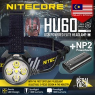 NITECORE HU60 - 1600 Lumen Focusable Rechargeable Headlamp + NPB2 Powerbank - - in
