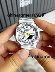 CASIO卡西歐 G-SHOCK 農家橡樹GA-2100 漫畫白防水運動腕錶