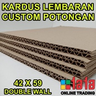 Cardboard or Cardboard Sheet Corrugated Sheet Double Wall A2 42 X 59.0 cm