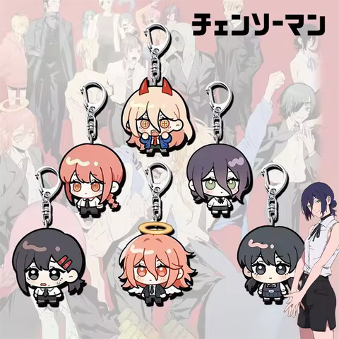 Anime Chainsaw Man Reze Makima Kobeni Power Nayuta Himeno Cosplay Keychain Acrylic Ornament Key Chai