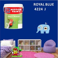 ROYAL BLUE 4224 J ( 1L ) Nippon Paint Interior Vinilex Easywash Lustrous / EASY WASH / EASY CLEAN
