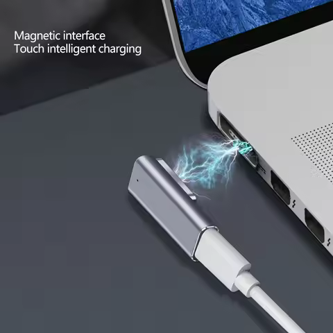 5A Magnetic USB C Adapter Type C to Magsaf* 2 /DC5521 to magsaf1 Connector PD Quick Charge Adapter F