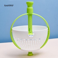 [Xastpz1] Salad Dryer Basket Fruit Washer Cooking Multiuse Press Type Draining Lettuce Vegetables Washer Dryer for Onion Fruit Spinach