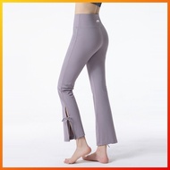 Lululemon Yoga Pants cross high waist back pocket flare pants quick drying fitness pantsfashion sportsSG85988