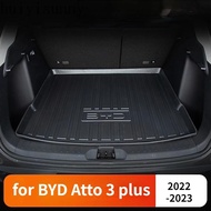 HYS Tailored Boot Liner Tray For BYD Atto 3 Yuan Plus EV 2021~2023 Car Rear Trunk Cargo Mat Sheet Carpet Mud Protector Waterproof