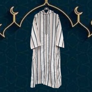 KATUN PUTIH HITAM Djellaba.id Umrah Gamis Muslim Clothes Prayer Robe Hoodie Jalabah Kapucong Morocca