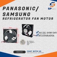 3612JL-04W-S49 Panasonic / Samsung Fridge Refrigerator Fan Motor 3WIRE 92MM X 92MM DC12V 3612JL-04W-