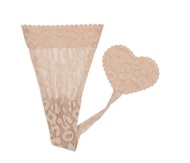 Lace C String Thong, Clear Strap Thong, C String for Women, Size XS-L and Colors Nude, Black, White,