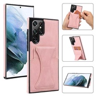 Card holder suitable for Samsung S26Ultra phone case S23 S24 S25 Ultra 24FE leather case A56 A55 wit