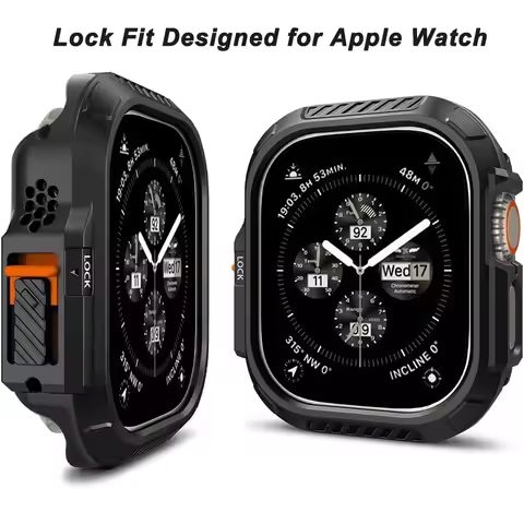 Lock Fit Designed for Apple Watch Ultra 2/Apple Watch Ultra Case with Secure Locking System Apple Wa