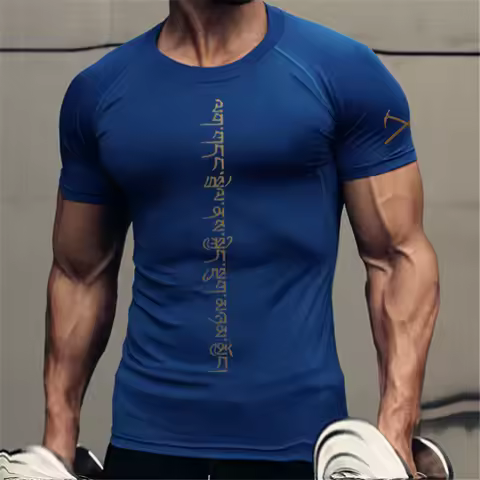 Men Tshirt Compression Fitness Tights Running Shirt Gym Blouse Yoga Sport Wear Exercise Muscle Sport