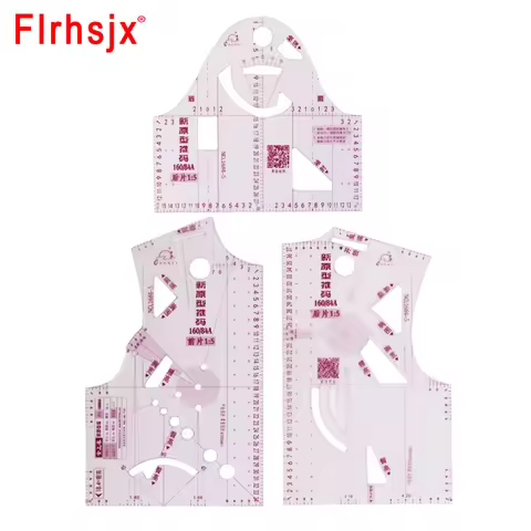 3pcs 1:3/1:5 Fashion Ruler Drawing Tailor Ruler for Clothing Pattern Design Drafting Tools Garment P