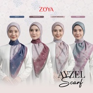 Zoya - Ayzel Print Scarf - Square Patterned Hijab Scarf - Ziplock Pouch