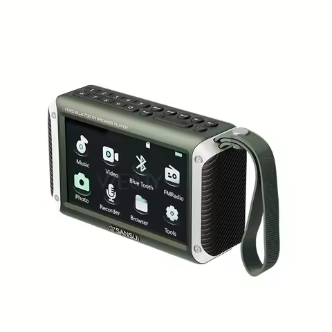 2024 SANSUI F53 4.3-inch LED Display Radio Wireless Bluetooth Speaker Portable FM Radio TF Card Slot