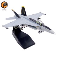 [prettyia] 1:100 FA-18F Fighter Aircraft Model with Base Plane Model Gift for Adult and Kids Decorat