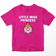 Little Miss Princess Cartoon Kids T-Shirt, Fuchsia Pink Color 1-10 Years