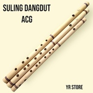 suling bambu tradisional nada A C G motif suling dangdut set
