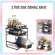 3-tier dish rack Under Sink Storage Rack Cabinet Basket Countertop Kitchen and Living space savers