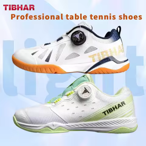 New TIBHAR straight button table tennis shoes, professional table tennis sports shoes, anti slip and