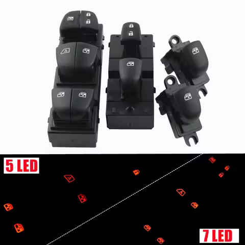Power Window Switch Four Windows LED Control Glass Lifter Button For Nissan X-trail T32 Qashqai J11 