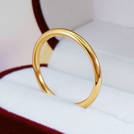 Size 6-9 High-End Photosensitive Surface Plain Ring Titanium Steel Ring Female Cool Style Simple Fas
