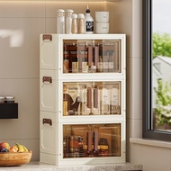 [Real photo/Video] Multi-layer storage cabinet, foldable kitchen toy cabinet, multi-function storage