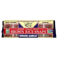 Edward & Sons, Baked Whole Grain Brown Rice Snaps, Onion Garlic, 3.5 oz (100 g)