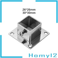 [HOMYL2] 5x Square Post Flange Post Fittings Deck Rail Systems Post Brackets Post Base Hand Rails Fe