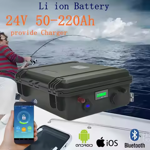 Waterproof 24V Lithium Battery for Trolling Motor Fishing Inflatable Boat Camping EV 1000W 2000W hél