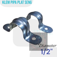 OMEGA PIPE CLAMP 1/2" IN 0.5 INCH/ OMEGA CLAMP MADE OF THICK WHITE PLATE