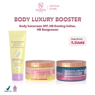 Noera Body Luxury Booster Package l Body Sunscreen SPF + HB Dosting + HB 10% ALPHA ARBUTIN | Niacina
