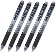Pentel Energel X Rubber Grip &amp; Click Retractable Fine Line, Needle Tip -BLN-105- Cost Performance Model -0.5mm-Black Ink-Value Set of 5 (with Our Shop Original Description of Goods)