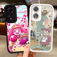 Z-4 Adventure Time White Black Case Casing for OPPO A58 A18 A38 A60 5G Case