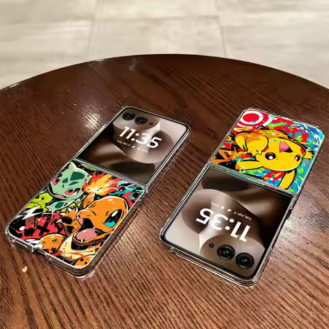 Cartoon Hot Pokemon Transparent Soft Phone Cover Case for Moto Razr 40Ultra 50Ultra 2022 60 Ultra 50
