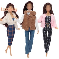[LuckybabyS] 1SET 30cm Doll Dress Winter Dress Set Doll Dressing Doll Gift 1:6 Doll Dress  Pants Set