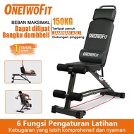 OneTwoFit Sit Up Bench Adjustable Folding Fitness Bench Dumbbell Weight Bench Home Adjustable, folda