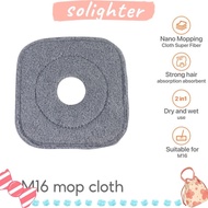 SOLIGHTER 1pc Self Wash Spin Mop, Washable Dust Cleaning Mop Cloth Replacement, Fashion 360 Rotating Household Mopping Cloths for M16 Mop