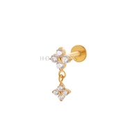 (L12) F136L TITANIUM STEEL BARBEL PIERCING EARRINGS | HELIX LOBE UPPERLOBE FLAT CONCH