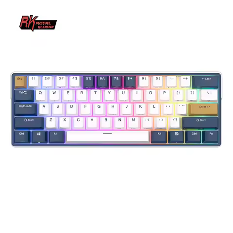 RK61 Plus ROYAL KLUDGE Tri-mode Mechanical Keyboard 2.4G Wireless Bluetooh RGB Backlit Gamer Keyboar