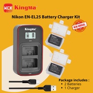 New! KingMa Nikon EN-EL25 Battery Charger Kit for Nikon Zfc Z30 Z50